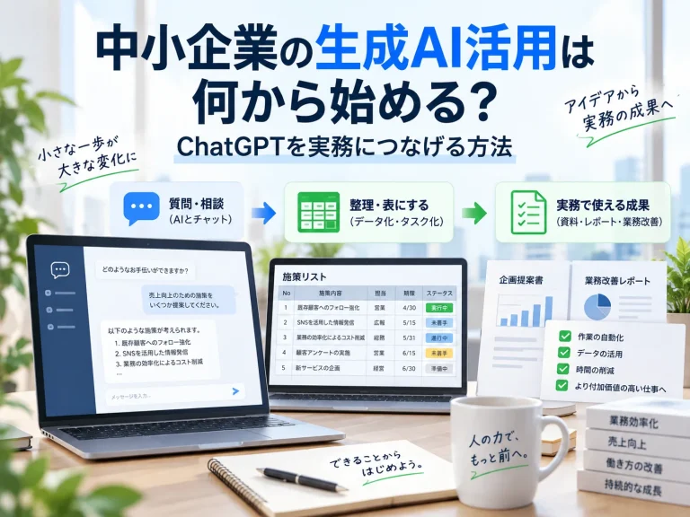 中小企業の生成AI活用は何から始める？ ChatGPTを実務につなげる方法